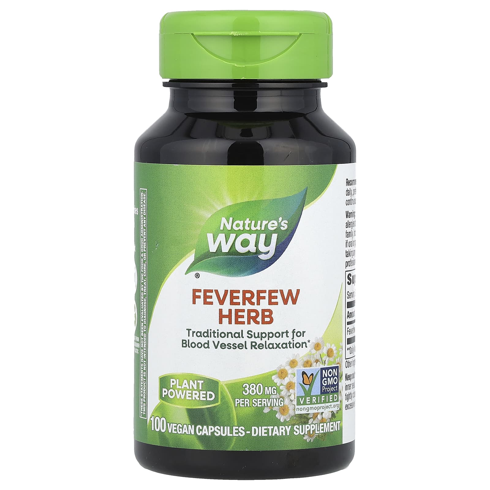 

Nature S Way, Feverfew Herb, 380Mg, 100 Veggie Caps