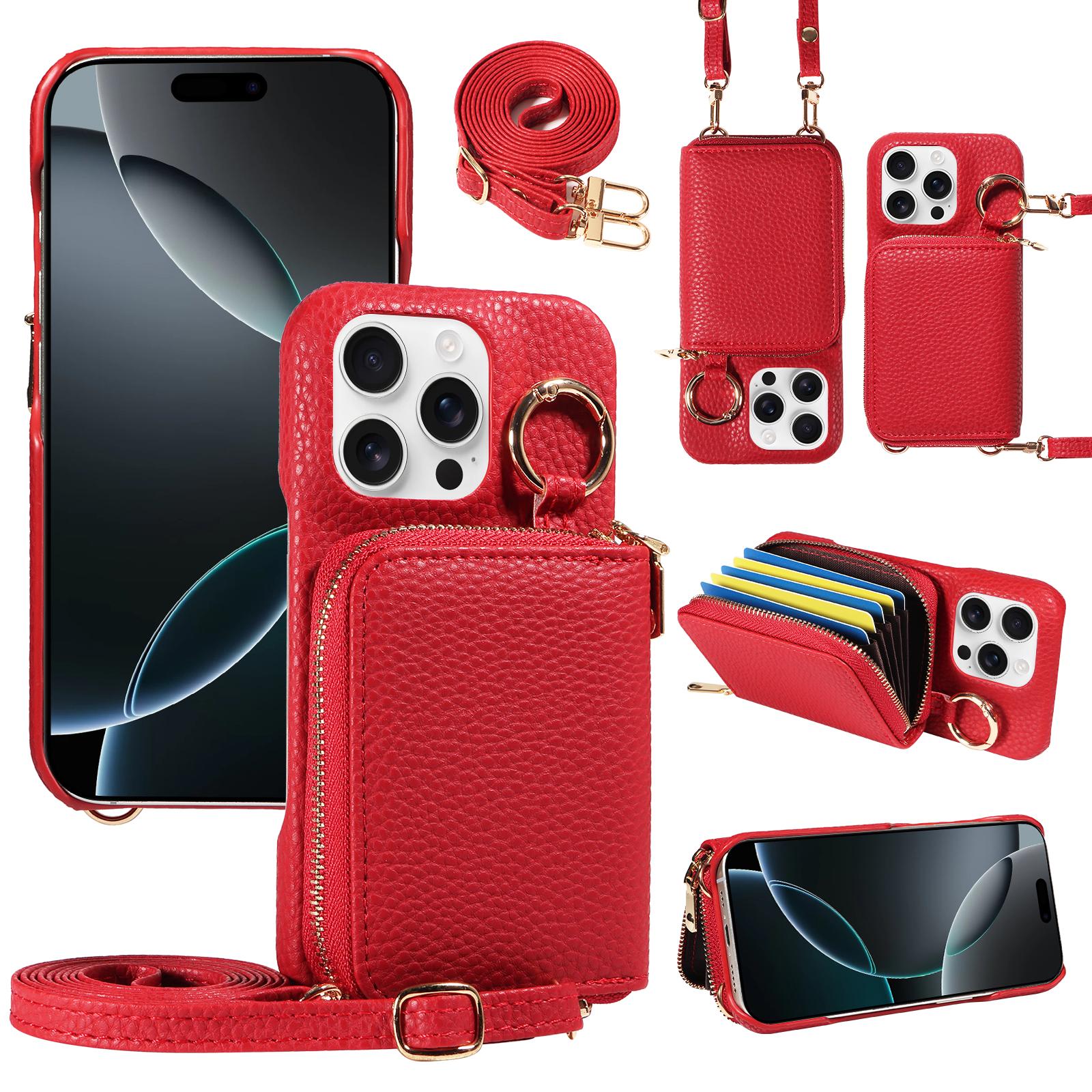 

PU Leather Phone Case for IPhone17 16e 16 Pro Max 15 Pro Max 14 13 with Multiple Card Slots, Anti-drop and Wallet Function Cover iPhone 13 mini красный