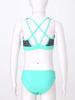 Girls Swimsuits 3 Piece Tankini Bathing Suits Boyshort Summer Beach Rash Guard Swimwear for Kids