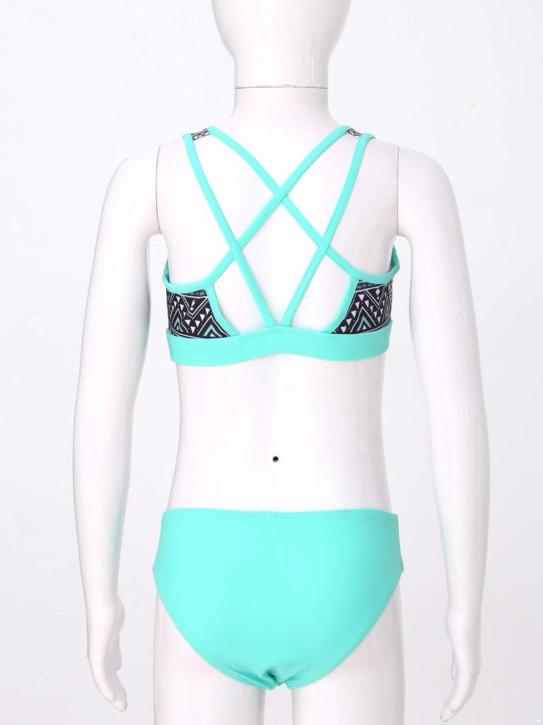 Girls Swimsuits 3 Piece Tankini Bathing Suits Boyshort Summer Beach Rash Guard Swimwear for Kids