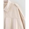 Damen Kurze Pilotenjacke Frühling/Herbst/Winter Jacke Locker Langarm Reißverschluss Retro Jacke Damen Neue Jacke