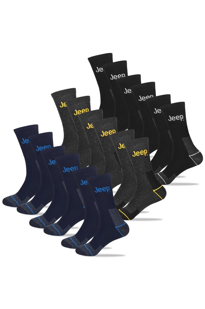 JEEP Men's Work Socks Cotton 9 Pairs