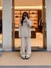 Korean Style Women's Winter Knit Two-Piece Set: Age-Reducing Elegant Sweater & Loose Wide-Leg Pants