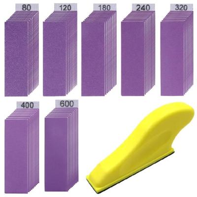 Professional 71Sheet Sanding System Sanding Block for Woodworking Auto Body Repair Oxide Grit Detail Sander Paper