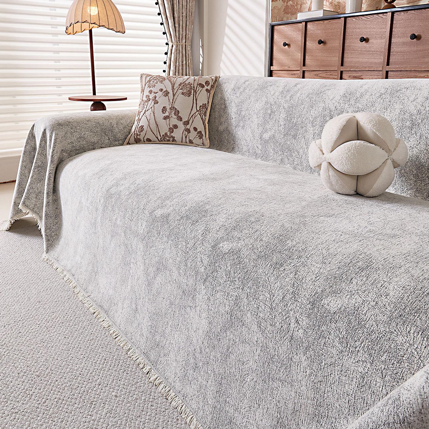 Modern Minimalist Chenille Solid Sofa Cover Thick Cat Scratch Resistant Sofa Protector 180*130cm