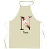 Tablier de cuisine - Norah Lettre - Coton résistant - Imprimé en France - Liens ajustables
