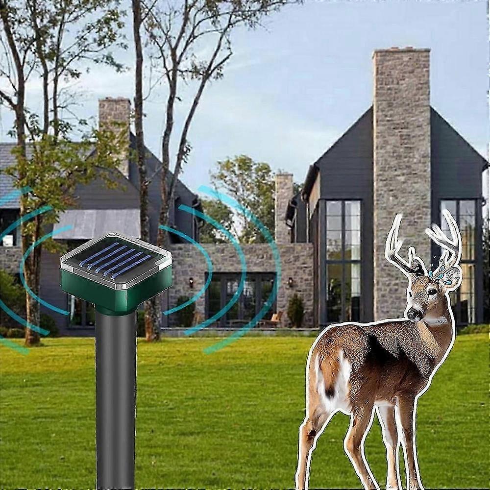 Solar-Powered Ultrasonic Animal Repellent - 4 Pack for Garden, Yard, and Tree Protection