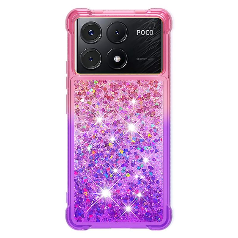 X6 Pro Case On For Fundas Xiaomi Poco X6 Pro Cover Glitter Dynamic Liquid Case For Xiomi Xiaomi PocoX6 X 6 Pro Phone Cases Etui