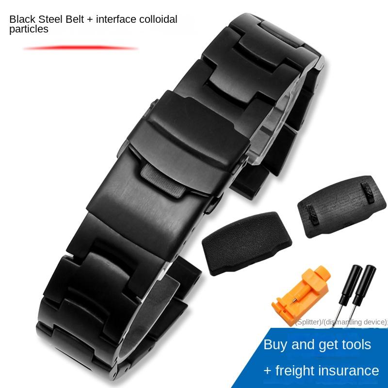 Solid Stainless Steel Strap Men For Casio PRG-250/PRG-260/PRG-280/500/510/550 Watch Band Sport Mountain Metal Watch Chain 18mm