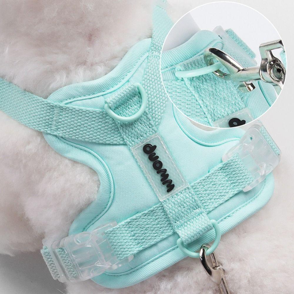 Reflective Dog Harness Leash Safety Pet Chest Strap Chihuahua Dog Harness Vest Walking