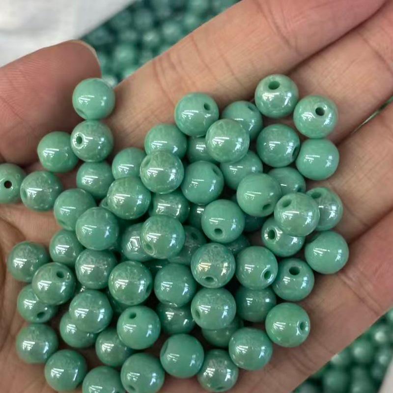 8mm Round Iridescent Tourmaline Beads for DIY Bracelets, Necklaces, Phone Straps, and Clothing Accessories