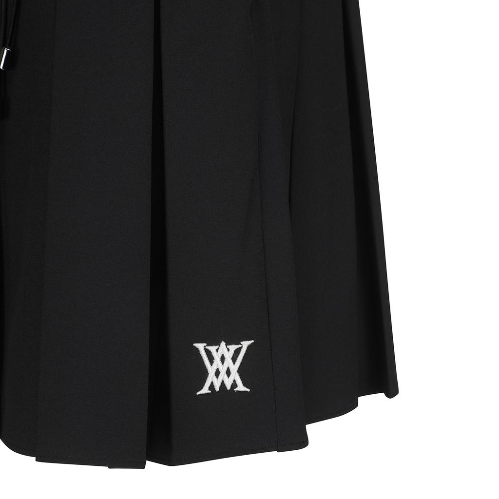 Anew Golf W Lace Up Waist Pleats Sq_Bk