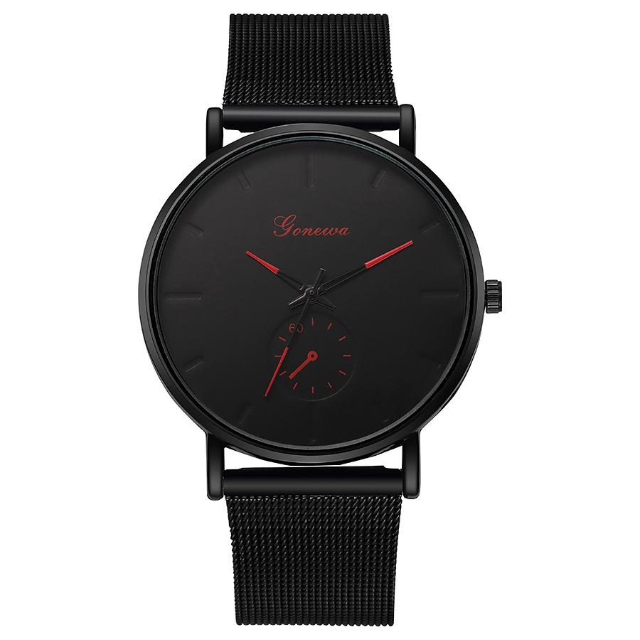 Wristwatch With Mens Quartz Movement Slim Profile 8mm Thickness 405mm Dial Diameter