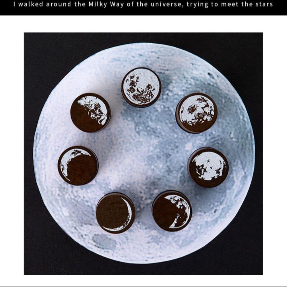 Circular Mini Wooden Seal Wooden DIY Decorative Stamp  Diary Decoration Accessories