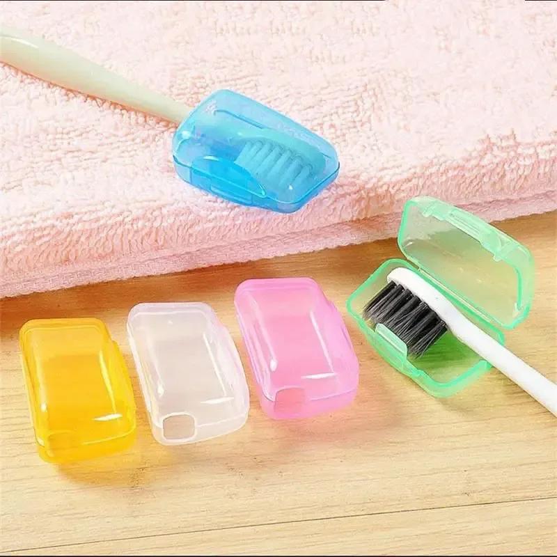 10pcs Portable Toothbrush Cover Holder Health Germproof Toothbrushes Protector Travel Hiking Camping Brush Cap Case