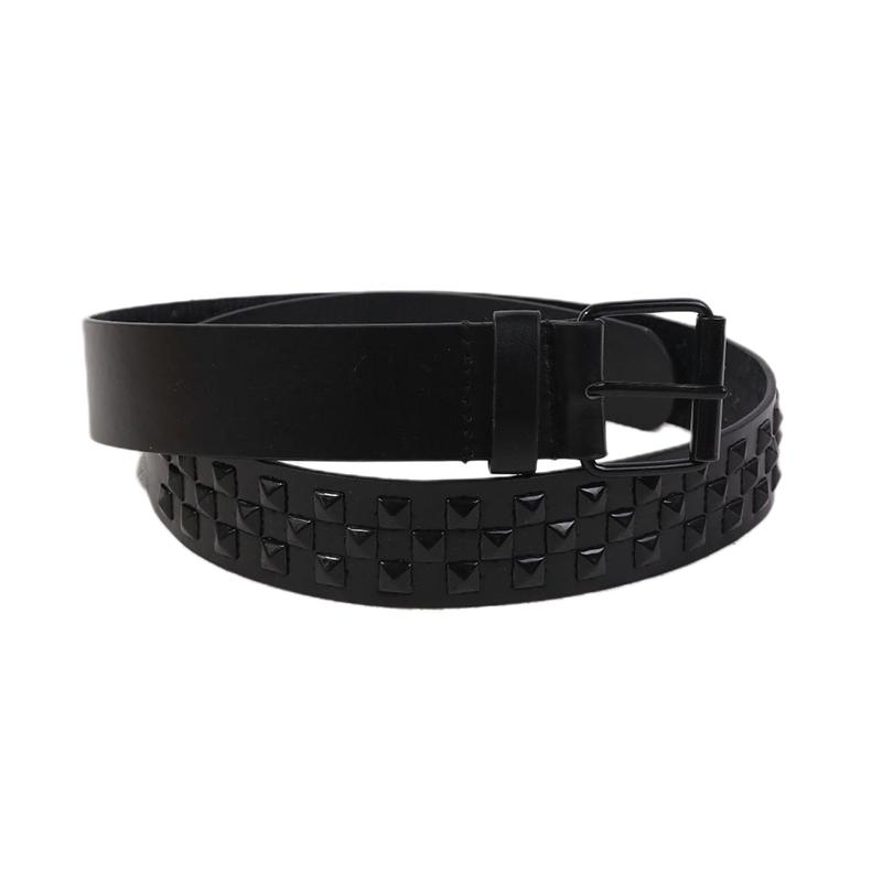 Pyramid  Rivet Women'S Belt Hip Hop Y2K Jeans Accessories Girdle Pin Buckle Waistband