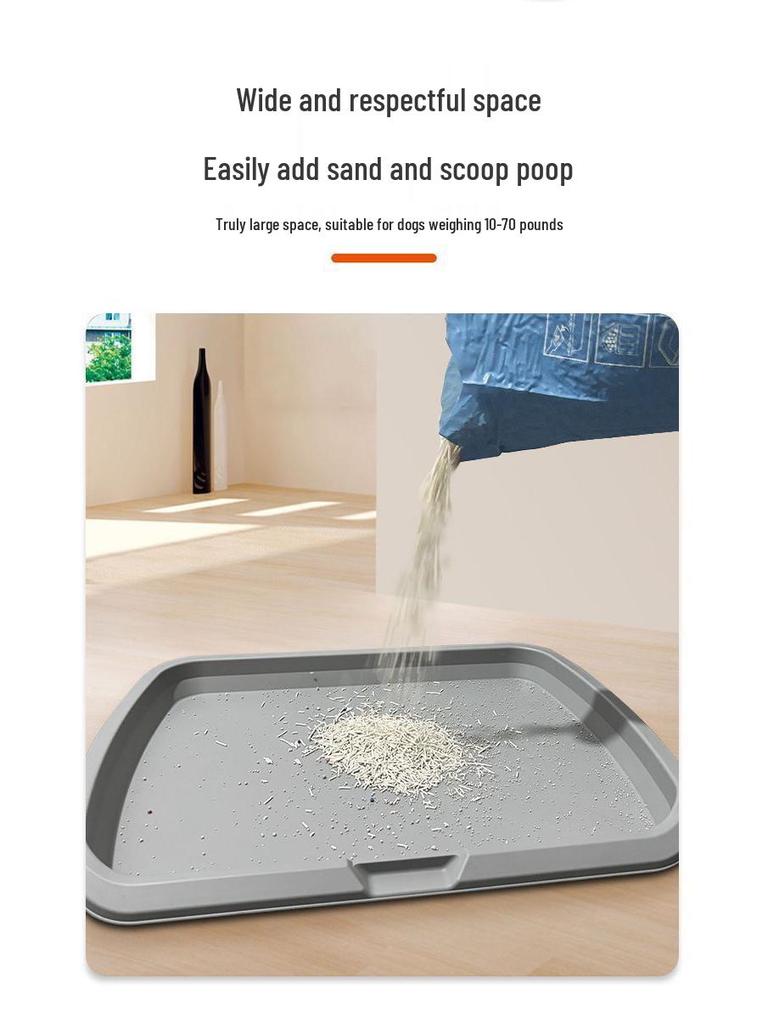 Anti-Step Dog Litter Box for All Breeds - Fixed Point Pet Urinal & Easy Clean