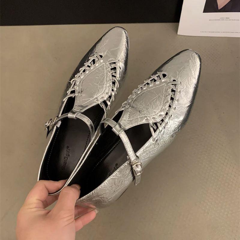 Bailmos Women Pointed Toe Flats Shoes Women Casual Dress Loafers Shoes 2025 Fashion Autumn New Walking Shoes Designer Female