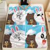 LINE FRIENDS Kawaii Blanket, Soft Throw for Home Bedroom, Perfect Gift for LINE FRIENDS Fans.chl