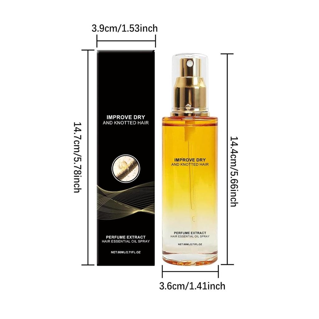 Conditioning Oil Spray, 80ml Conditioning Oil Spray Scalp, Scalp Hair Strengthener Leave-Ln Conditioner, Gently Nourishes Smooth Hair