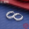 Xiaomi 925 Sterling Silver Delicate Single Row Zirconia Earrings for Women, Fashionable Wedding Party Gift Jewelry