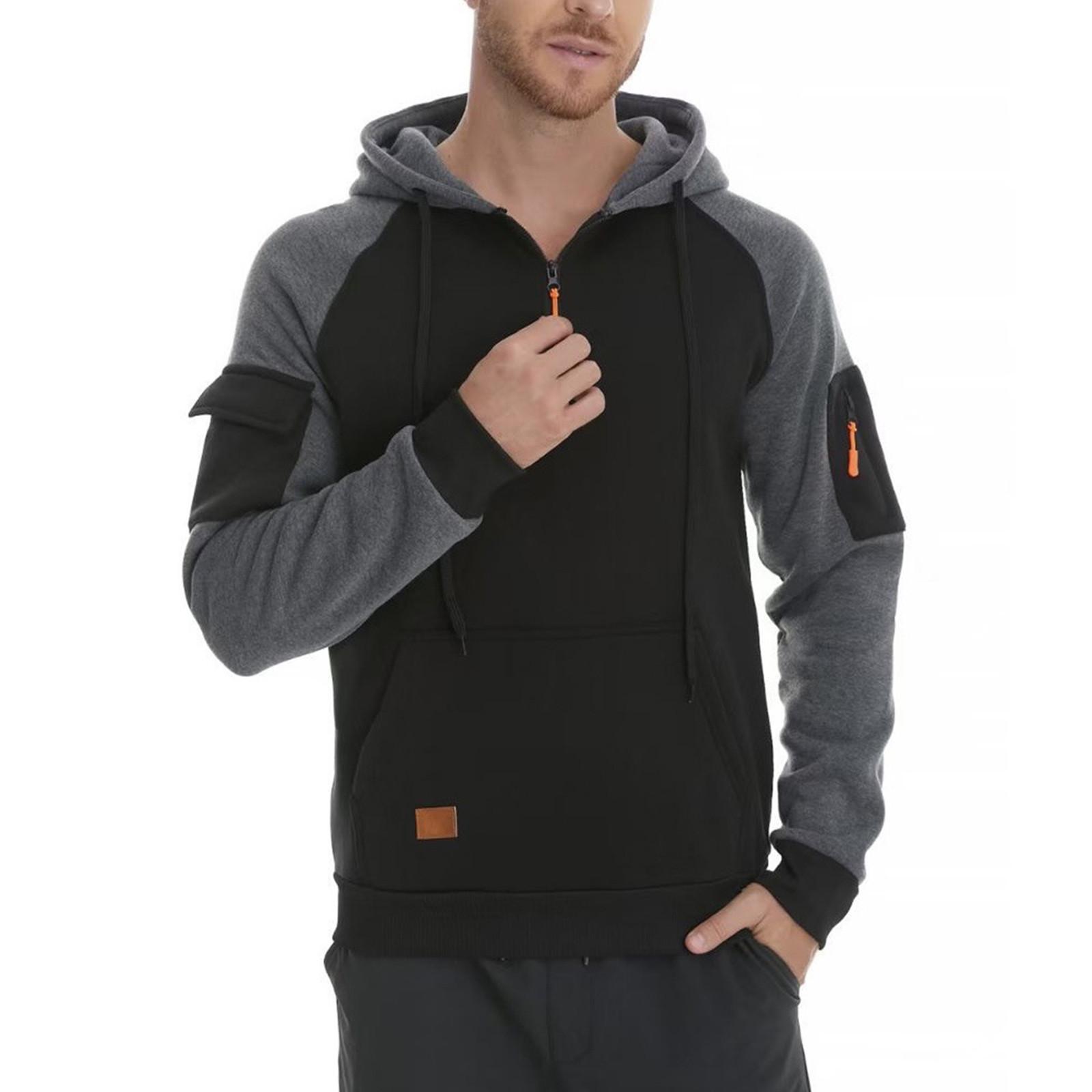 

Спортивный костюм с капюшоном, унисекс, одежда для бега, пуловер с длинными рукавами, толстовка с капюшоном XXXL чёрный