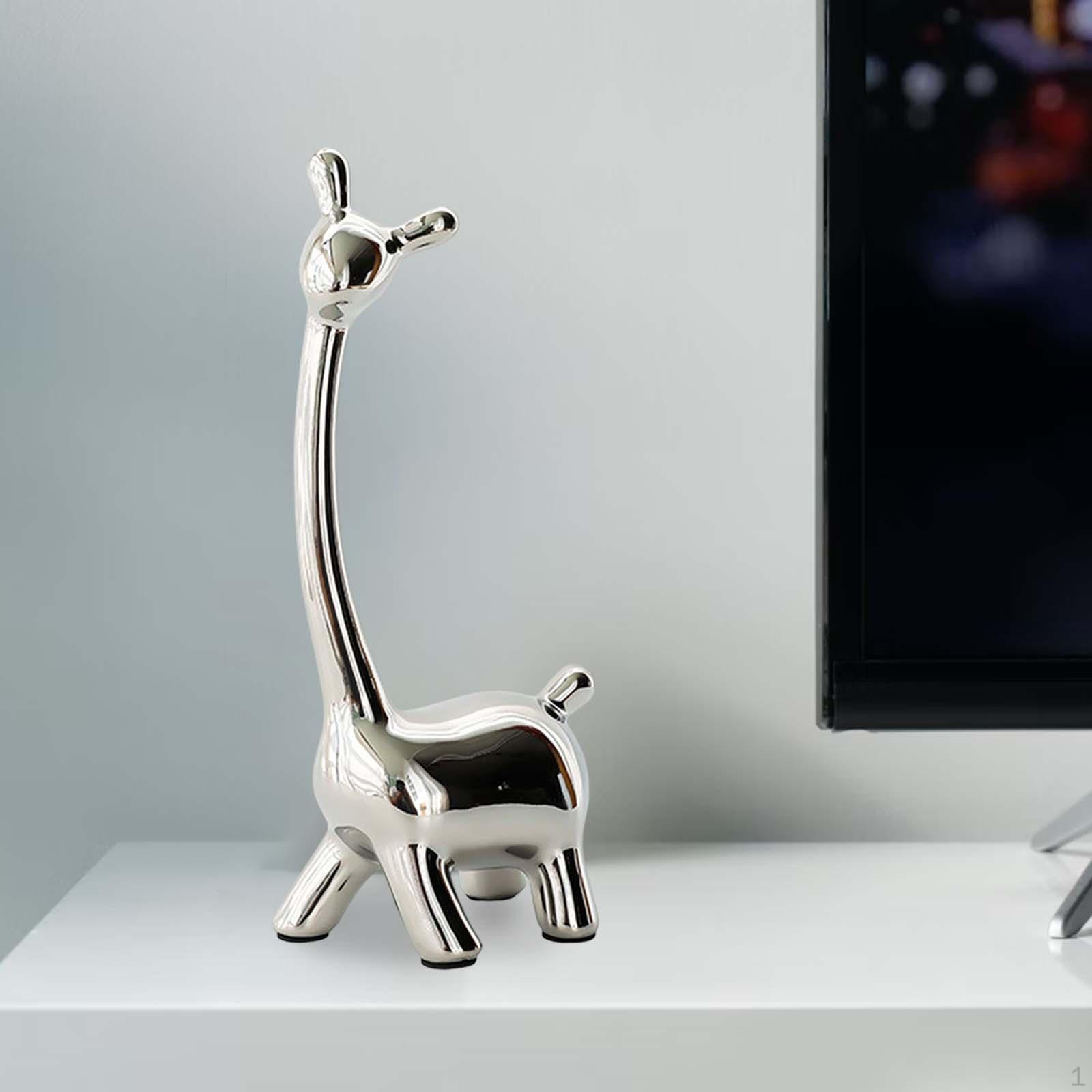 

Креативная статуэтка оленя, керамическая статуэтка, декоративное украшение, скульптура, поделки для дома, гостиной 12cmx25cm