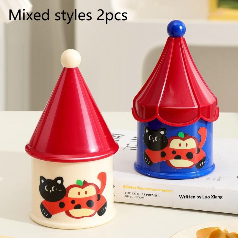 Toothpick Box Cotton Swab Plastic Toothpick Holder Cotton Pad Box Storage Box Household Cute Portable Dental Floss Cotton Swab