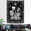 Vintage Der Liebende Wandbehang Wandteppich Skelett Blumen Tarotkarte Wandteppich Astrologie Ästhetik Zimmer Dekorative Party Hintergründe