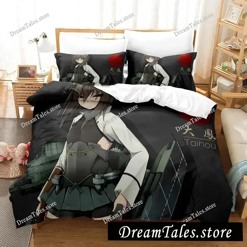 New Kantai Collection Bedding Set Single Twin Full Queen King Size Bed Set Adult Bedroom Duvet Cover Sets 3D Print Game Anime