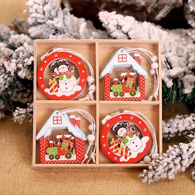12 pezzi di fiocchi di neve di Natale, pendenti in legno, ornamenti per l'albero di Natale, decorazioni da appendere alla casa, decorazioni natalizie per la casa di Capodanno