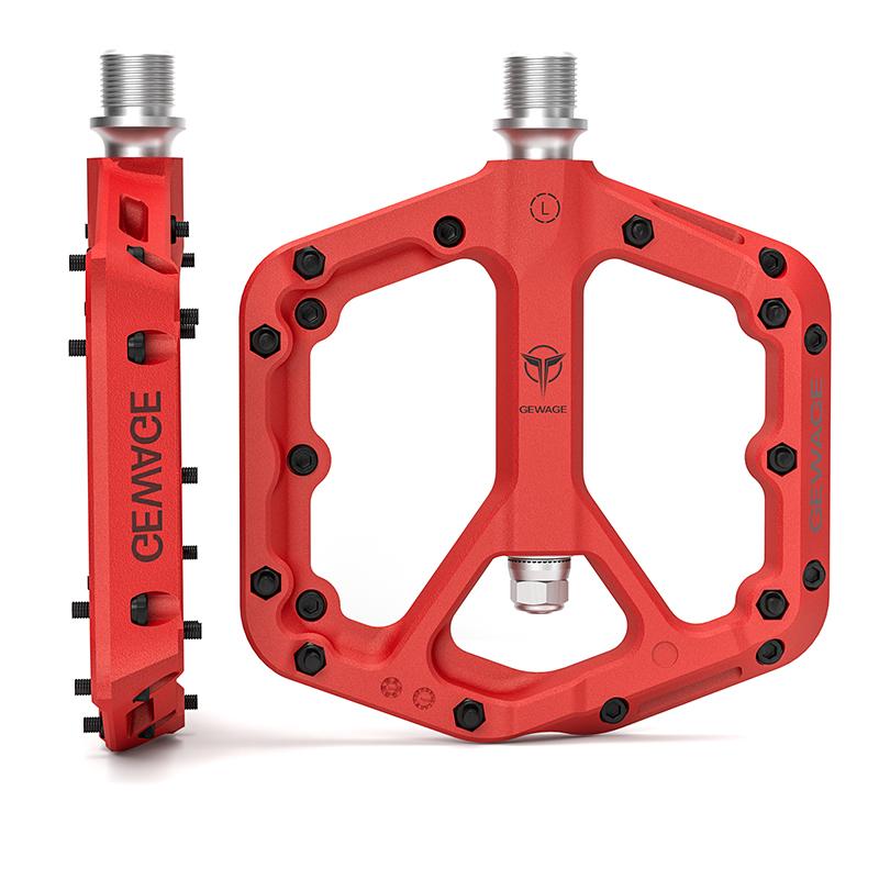 GEWAGE MTB Bike Pedal Nylon Material 2 DU Widen Anti-slip Lightweight Bicycle Pedals