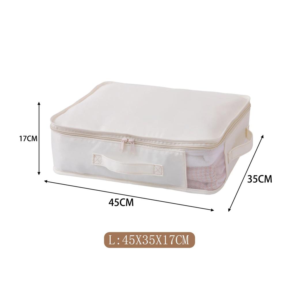 Visible Bed Sheet Storage Bag Folding Blanket Storage Container With Handle Large Capacity Moving Packing Bag Closet