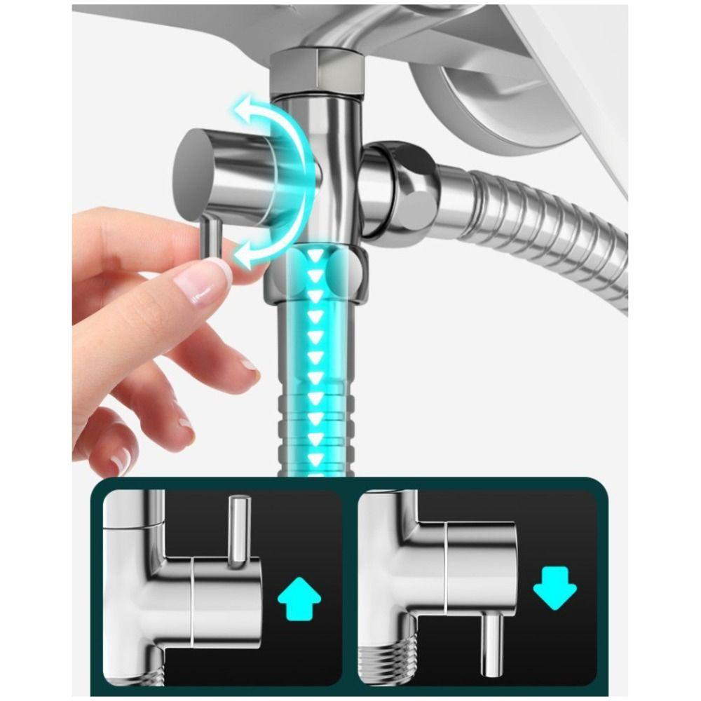 Standard Sizes 3-Way Diverter Valve Zinc Alloy Toilet Bidet Valve Bidet T Adapter Home Improvement