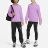 Nike Sweatshirt Air Solid Color Logo Embroidery Crew Neck Pullover Kids Sweatshirts Purple DX5136-532