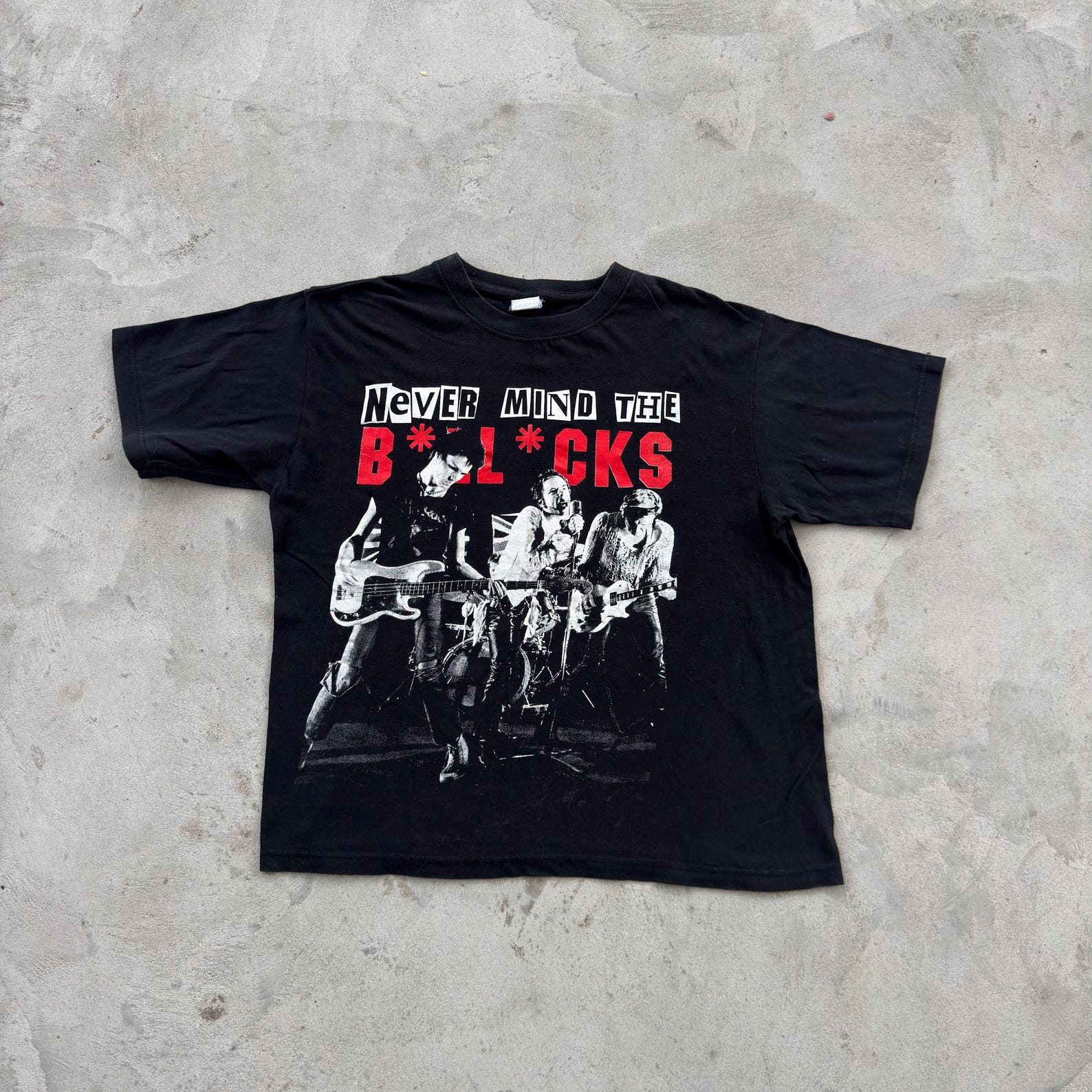 Vintage Sex Pistols Never Mind The Bollocks Punk Band T-Shirt Black Graphic Tee Size S S