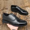 Fashion New Gentleman Fashion Black Brown Lace Up Oxford Brogues Shoes Luxury Designer Formal Wedding Prom Dress Homecoming Footwear