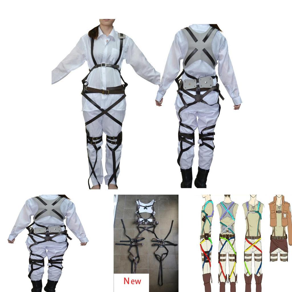Hoogwaardige Attack on Titan Shingeki No Kyojin harnasriem voor stijlvolle cosplay