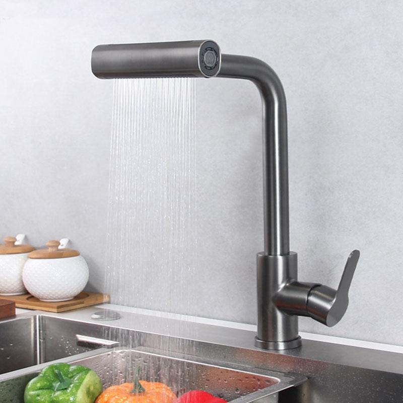 Kitchen Faucets Brass Sink Faucet Pull Out Kitchen Sink Water Tap Deck Mounted Mixer Stream Sprayer Head Cold Taps