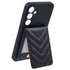For Samsung Galaxy A35 5G Phone Case Rhombus Adhesive Card Bag with Kickstand RFID Blocking