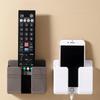TV Remote Control Wall Mounted Storage Box Multifunction Punch Free Organizer DIY Mobile Phone Plug Charging Holder Stand