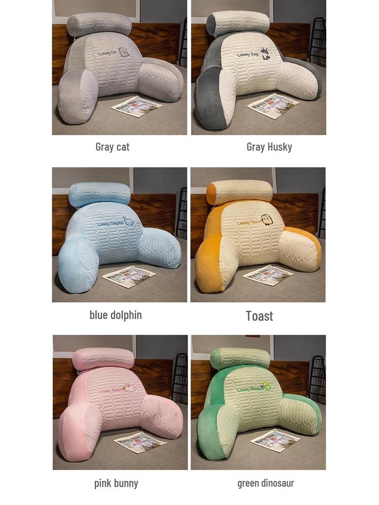 Large Latex Backrest Pillow: Soft Headboard Cushion for Bed, Sofa, Dorm, or Tatami.