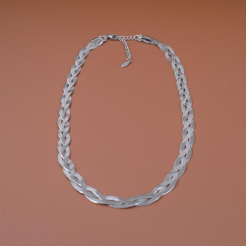 Exaggerated Snake Bone Chain Titanium Steel Necklace Trendy Hip Hop Clavicle Chain