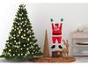 Cross-Border Flannel Santa Climbing Wall Decor: Holiday Hanging Ornament Gift for Christmas, Fun Window or Wall Pendant
