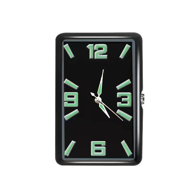 Car Air Conditioning Vent Electronic Quartz Clock Auto Fashion Square Vertical Luminous Digital Car Clock