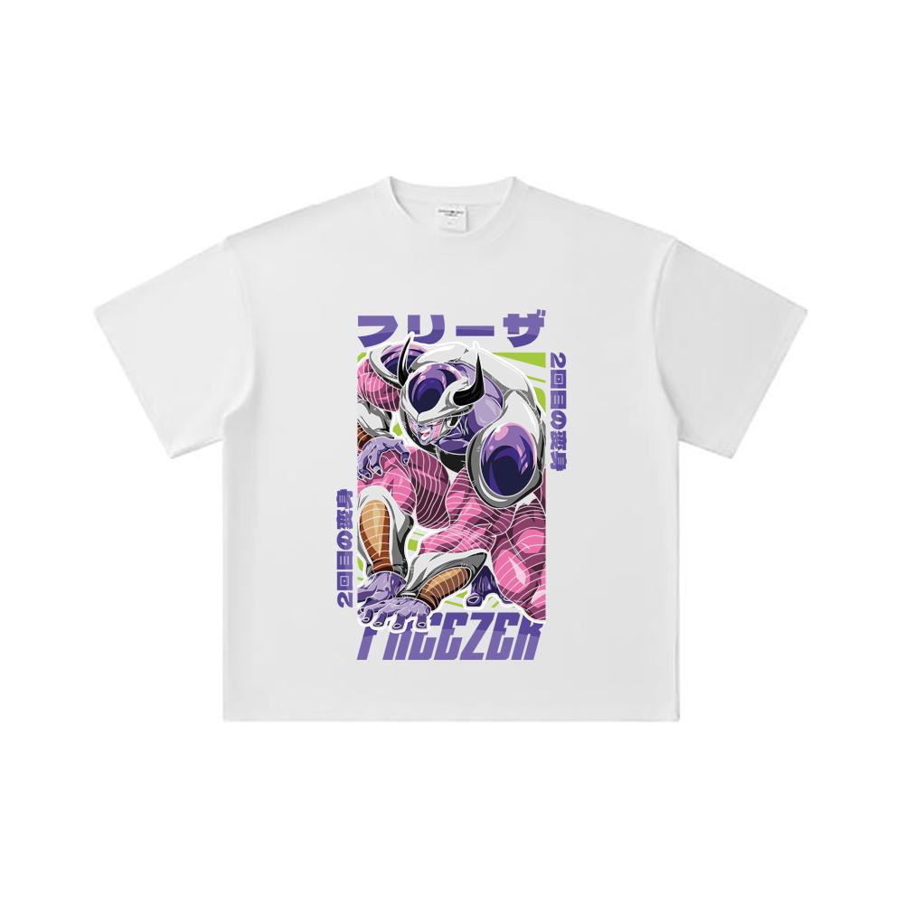 260 GSM Double Yarn 32 Count 100% Cotton Dragon Ball V72 King Cold Print Unisex Heavy Cotton T Shirt