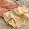5Pcs Weather Pattern Solid Color Panties Mid Waist Underwear for Women Simple Seamless Briefs  Lady