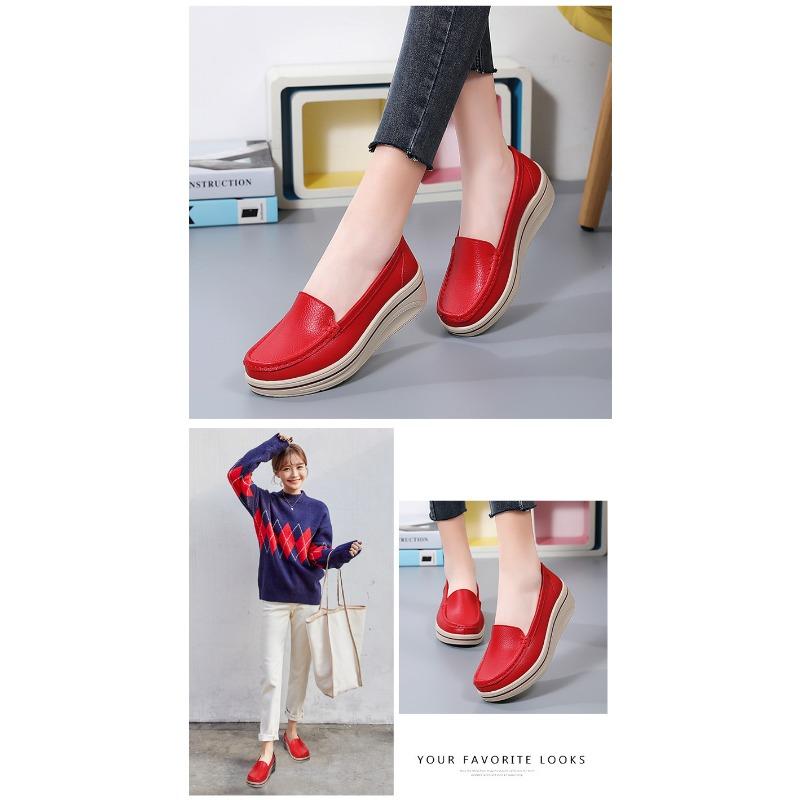 Jarní a podzimní novinka Plochý šikmý podpatek Všestranný Silný spodní střední podpatek Běžné dámské jednobotky