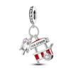Copper Plated Summer Red Ice Cream Truck Pendant Beads Fit Charms Plataoriginal Bracelet Beads Women Jewellery Making