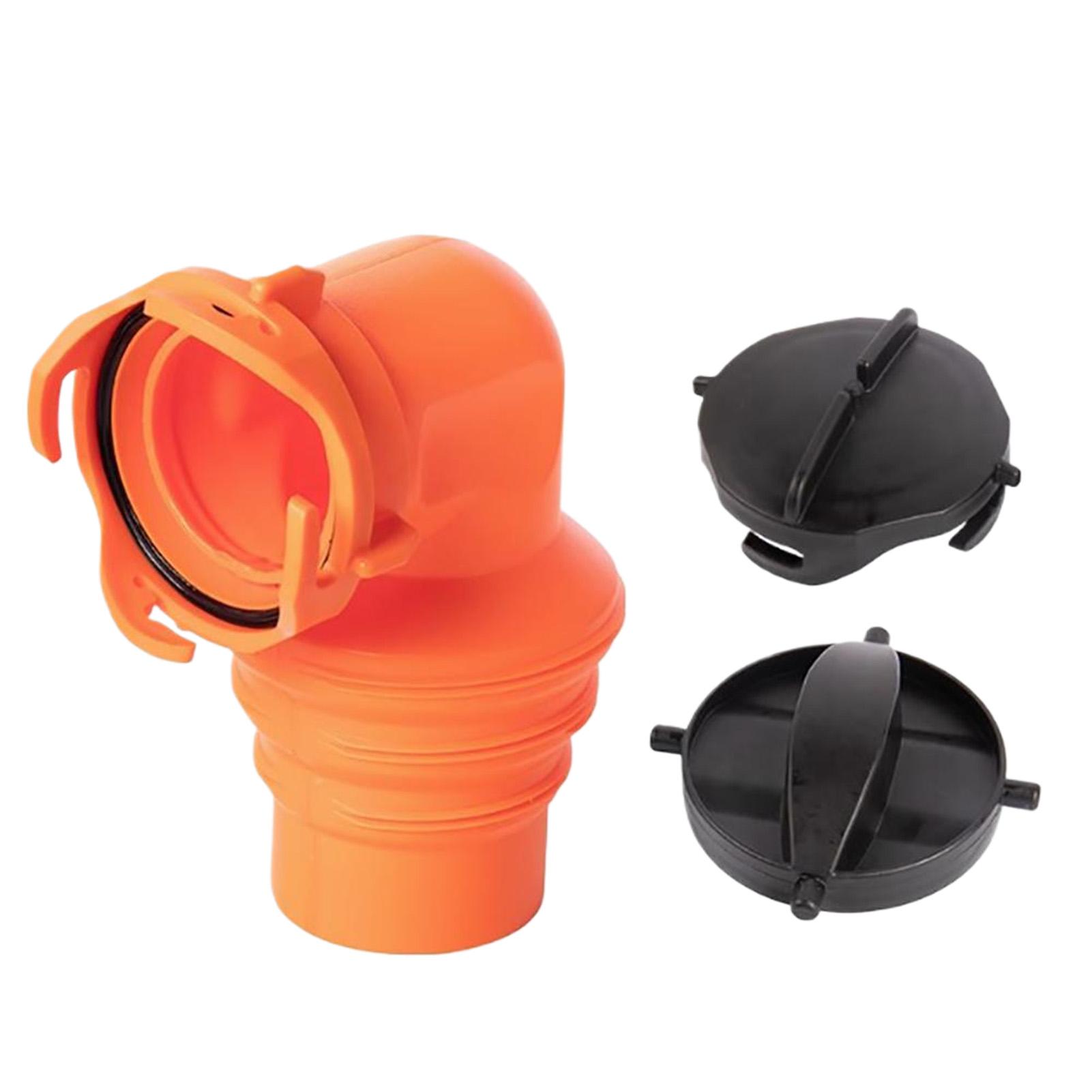 RV Sewer Hose Elbow RV Drain Hose Elbow RV Sewer Hose Elbow with Lid 90 Degree Easy Installation Sewer Hose Connector for Yacht